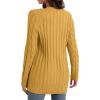 imageGRECERELLE Womens Long Sleeve Loose Knit Cable Open Front Button Down Cardigan Sweater Outerwear Coat with PocketsYellow