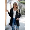 imageGRECERELLE Womens Long Sleeve Open Front Cardigan Button Down Ribbed Lightweight Knit Outerwear with Pocket01 Black