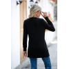 imageGRECERELLE Womens Long Sleeve Open Front Cardigan Button Down Ribbed Lightweight Knit Outerwear with Pocket01 Black