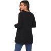 imageGRECERELLE Womens Long Sleeve Open Front Cardigan Button Down Ribbed Lightweight Knit Outerwear with Pocket01 Black