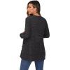 imageGRECERELLE Womens Long Sleeve Open Front Cardigan Button Down Ribbed Lightweight Knit Outerwear with Pocket02 Dark Gray