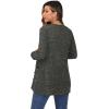 imageGRECERELLE Womens Long Sleeve Open Front Cardigan Button Down Ribbed Lightweight Knit Outerwear with Pocket05 Army Green