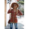 imageGRECERELLE Womens Long Sleeve Open Front Cardigan Button Down Ribbed Lightweight Knit Outerwear with PocketChristmas Tree Red