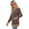 imageGRECERELLE Womens Long Sleeve Open Front Cardigan Button Down Ribbed Lightweight Knit Outerwear with PocketColorful Cashew Navy