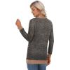 imageGRECERELLE Womens Long Sleeve Open Front Cardigan Button Down Ribbed Lightweight Knit Outerwear with PocketFlower Navy