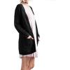 imageGRECERELLE Womens Loose Open Front Long Sleeve Chunky Knit Cable Cardigans Sweater with Pockets02 Black