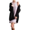 imageGRECERELLE Womens Loose Open Front Long Sleeve Chunky Knit Cable Cardigans Sweater with Pockets02 Black
