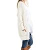 imageGRECERELLE Womens Loose Open Front Long Sleeve Chunky Knit Cable Cardigans Sweater with Pockets05 White