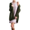 imageGRECERELLE Womens Loose Open Front Long Sleeve Chunky Knit Cable Cardigans Sweater with Pockets12 Dark Green