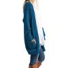 imageGRECERELLE Womens Loose Open Front Long Sleeve Chunky Knit Cable Cardigans Sweater with Pockets17 Blue