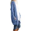 imageGRECERELLE Womens Loose Open Front Long Sleeve Chunky Knit Cable Cardigans Sweater with Pockets23 Blue Gray