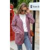 imageGRECERELLE Womens Loose Open Front Long Sleeve Chunky Knit Cable Cardigans Sweater with Pockets26 Fp Color Rose Blue