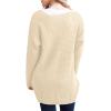 imageGRECERELLE Womens Loose Open Front Long Sleeve Chunky Knit Cable Cardigans Sweater with Pockets33 Off White