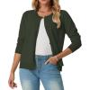 imageGRECERELLE Womens Long Sleeve Lightweight Crewneck Casual Cardigan Sweater S2XLArmy Green