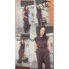 imageGRECERELLE 2025 Two Piece Sets for Women Summer Round Neck Cap Sleeve Top and Wide Leg Pants with PocketsDark Coffee