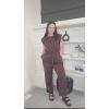 imageGRECERELLE 2025 Two Piece Sets for Women Summer Round Neck Cap Sleeve Top and Wide Leg Pants with PocketsDark Coffee