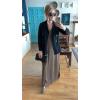 imageGRECERELLE 2025 Women Summer InsideOut VNeck Casual Loose Split WrinkleFree Long Maxi Beach Dress with PocketsArmy Green