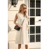 imageGRECERELLE 2025 Women Summer InsideOut VNeck Casual Loose Split WrinkleFree Midi Dress with PocketsApricot White