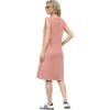 imageGRECERELLE 2025 Women Summer InsideOut VNeck Casual Loose Split WrinkleFree Midi Dress with PocketsDeep Pink