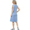 imageGRECERELLE 2025 Women Summer InsideOut VNeck Casual Loose Split WrinkleFree Midi Dress with PocketsDenim Blue