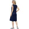 imageGRECERELLE 2025 Women Summer InsideOut VNeck Casual Loose Split WrinkleFree Midi Dress with PocketsNavy Blue