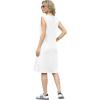 imageGRECERELLE 2025 Women Summer InsideOut VNeck Casual Loose Split WrinkleFree Midi Dress with PocketsWhite