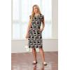 imageGRECERELLE 2025 Women Summer Round Neck Casual Loose Split WrinkleFree Midi Dress with Pockets XS3XLFp Black Puzzle