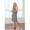 imageGRECERELLE 2025 Women Summer Round Neck Casual Loose Split WrinkleFree Midi Dress with Pockets XS3XLFp Checkered