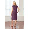 imageGRECERELLE 2025 Women Summer Round Neck Casual Loose Split WrinkleFree Midi Dress with Pockets XS3XLRosewood