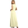 imageGRECERELLE 2025 Women YearRound Casual Round Neck Loose Split WrinkleFree Long Maxi Vacation Dress with Pockets XS3XLApricot