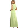 imageGRECERELLE 2025 Women YearRound Casual Round Neck Loose Split WrinkleFree Long Maxi Vacation Dress with Pockets XS3XLAvocado Green