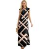 imageGRECERELLE 2025 Women YearRound Casual Round Neck Loose Split WrinkleFree Long Maxi Vacation Dress with Pockets XS3XLFp Black Rectangle