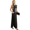 imageGRECERELLE 2025 Women YearRound Casual Round Neck Loose Split WrinkleFree Long Maxi Vacation Dress with Pockets XS3XLFp Halloween Pumpkin