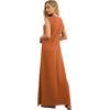 imageGRECERELLE 2025 Women YearRound Casual Round Neck Loose Split WrinkleFree Long Maxi Vacation Dress with Pockets XS3XLTan