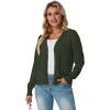 imageGRECERELLE 2025 Womens Lightweight Open Front Long Sleeve Casual Button Down VNeck Cardigan Sweater S2XLArmy Green