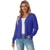 imageGRECERELLE 2025 Womens Lightweight Open Front Long Sleeve Casual Button Down VNeck Cardigan Sweater S2XLBright Blue