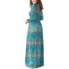 imageGRECERELLE Women Long Sleeve Casual Round Neck Loose Solid Floral Maxi Long Dress with Pockets S3XLGreen Khaki