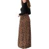 imageGRECERELLE Women Long Sleeve Casual Round Neck Loose Solid Floral Maxi Long Dress with Pockets S3XLKhaki Love