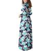 imageGRECERELLE Women Long Sleeve Casual Round Neck Loose Solid Floral Maxi Long Dress with Pockets S3XLTrumpet Black