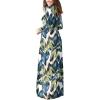 imageGRECERELLE Women Long Sleeve Casual Round Neck Loose Solid Floral Maxi Long Dress with Pockets S3XLWhite Monotherapy