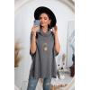 imageGRECERELLE Women Turtleneck Oversized Knit Batwing Sleeveless Loose High Low Hem Side Slit Pullover Sweater03 Dark Gray