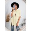 imageGRECERELLE Women Turtleneck Oversized Knit Batwing Sleeveless Loose High Low Hem Side Slit Pullover Sweater11 Cream White