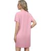 imageGRECERELLE Womens 2025 Casual Summer Shirt Dress Loose Round Neck Mini WrinkleFree Sundress with PocketPink