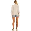 imageGRECERELLE Womens 34 Sleeve Summer Cardigan Lightweight Casual OpenFront Cropped Shrug Sweaters for Women02 Solidapricot