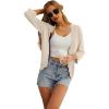 imageGRECERELLE Womens 34 Sleeve Summer Cardigan Lightweight Casual OpenFront Cropped Shrug Sweaters for Women02 Solidapricot