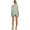 imageGRECERELLE Womens 34 Sleeve Summer Cardigan Lightweight Casual OpenFront Cropped Shrug Sweaters for WomenBean Green