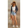 imageGRECERELLE Womens 34 Sleeve Summer Cardigan Lightweight Casual OpenFront Cropped Shrug Sweaters for WomenDark Gray
