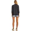 imageGRECERELLE Womens 34 Sleeve Summer Cardigan Lightweight Casual OpenFront Cropped Shrug Sweaters for WomenDark Gray