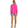 imageGRECERELLE Womens 34 Sleeve Summer Cardigan Lightweight Casual OpenFront Cropped Shrug Sweaters for WomenHot Pink