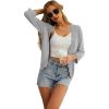 imageGRECERELLE Womens 34 Sleeve Summer Cardigan Lightweight Casual OpenFront Cropped Shrug Sweaters for WomenSolidlight Gray